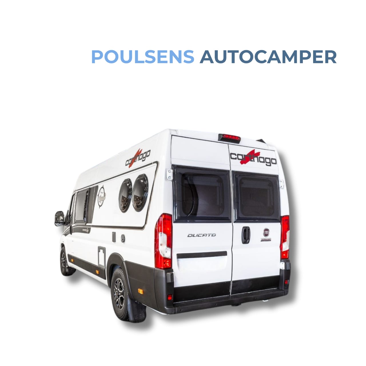 Vue extérieure arrière du camping-car urbain Carthago 640 LE CHARMING GT 2023 avec design moderne et jantes alliage