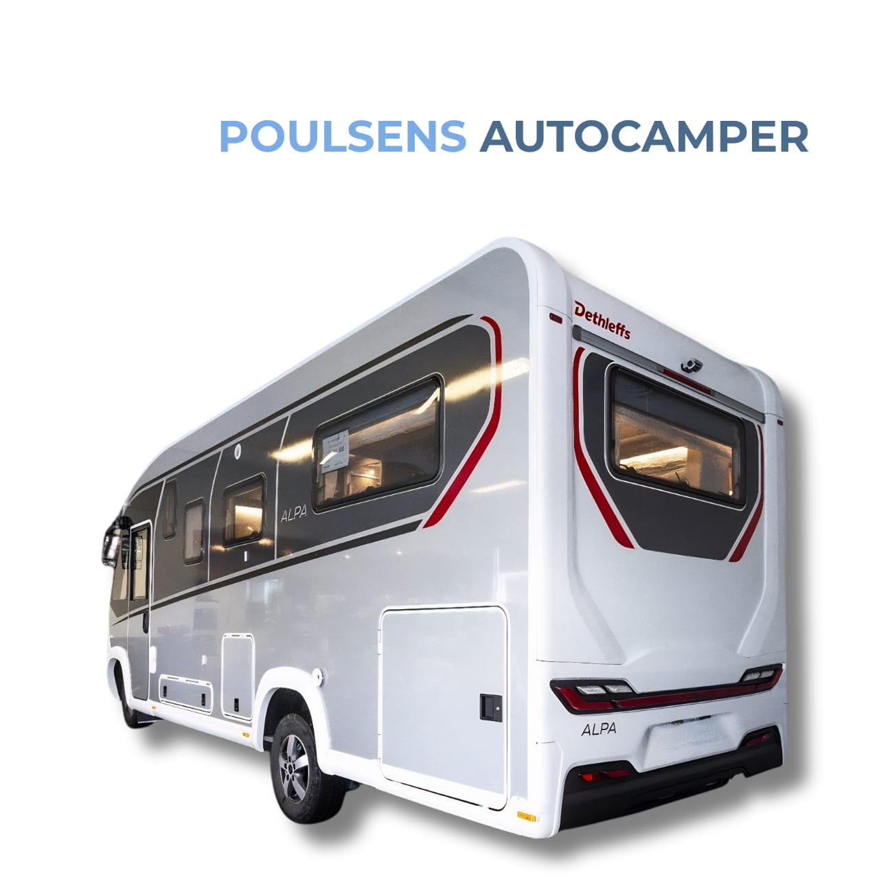 Vue arrière du camping-car intégré Dethleffs ALPA I 6820-2 2025 sur base Fiat Ducato